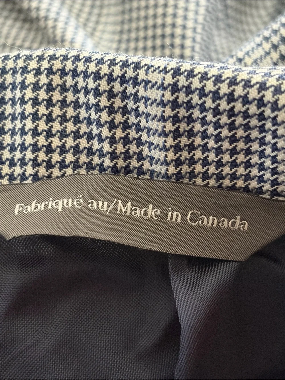 JP Tilford Samuelsohn Harry Rosen Grey Plaid Houndstooth Blazer Sport coat 42R